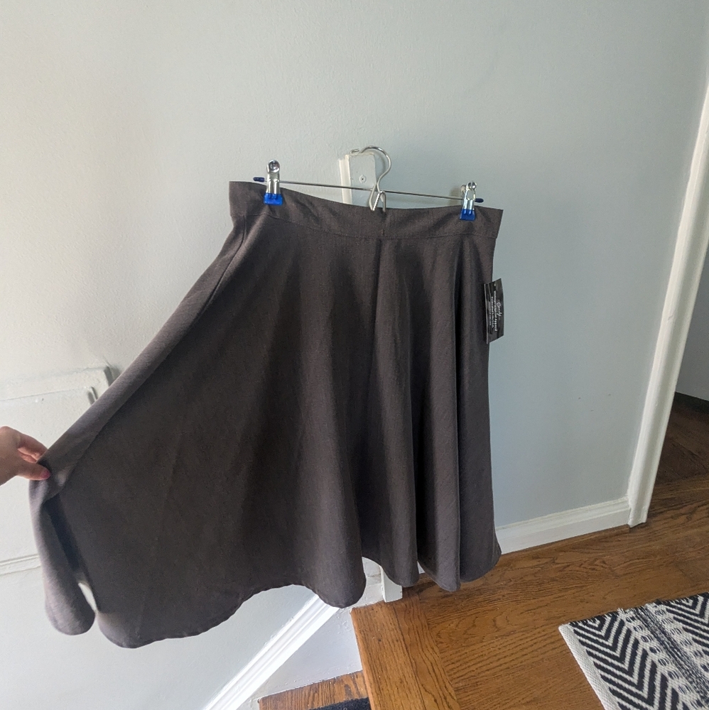 RockSteady Charcoal Gray A Line Skirt
